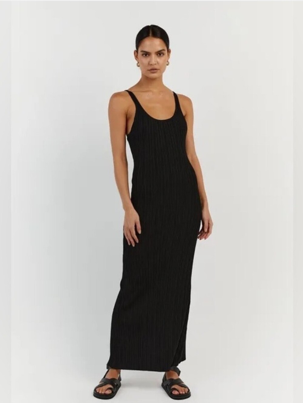 DISSH Scoop Midi Sienna Dress Black Size Small